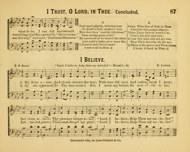 Welcome Tidings: a new collection of sacred songs for the Sunday School  page 92