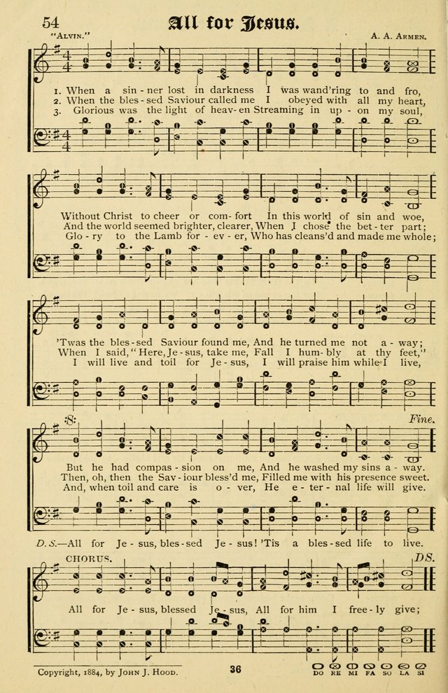 The Welcome Voice: a collection of gospel hymns and songs page 36