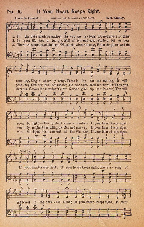 World Wide Revival Songs: for the Church, Sunday School and Evangelistic Meetings page 36
