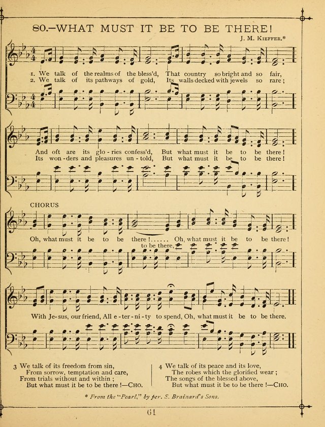 The Wreath of Gems: or strictly favorite songs and tunes for the Sunday School, and for general use in public and social worship page 61