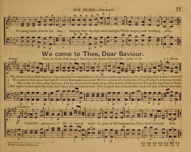 The Wells of Salvation: songs for the Sabbath School page 77