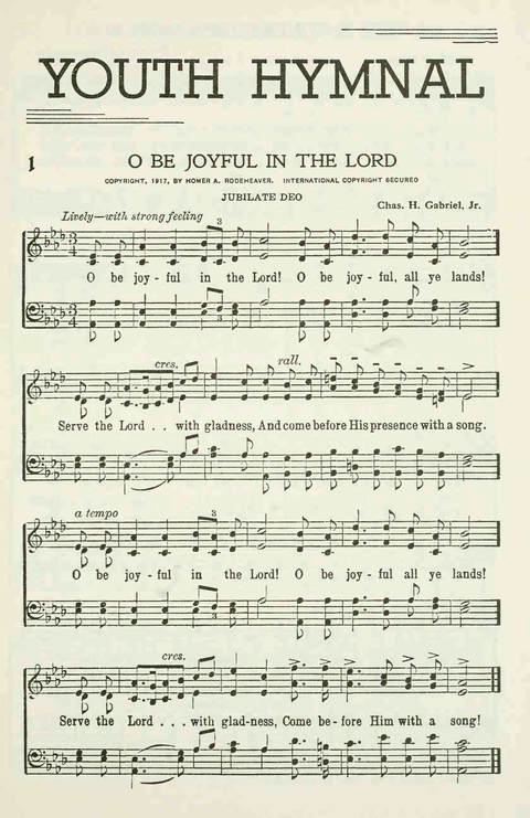 Youth Hymnal page 1