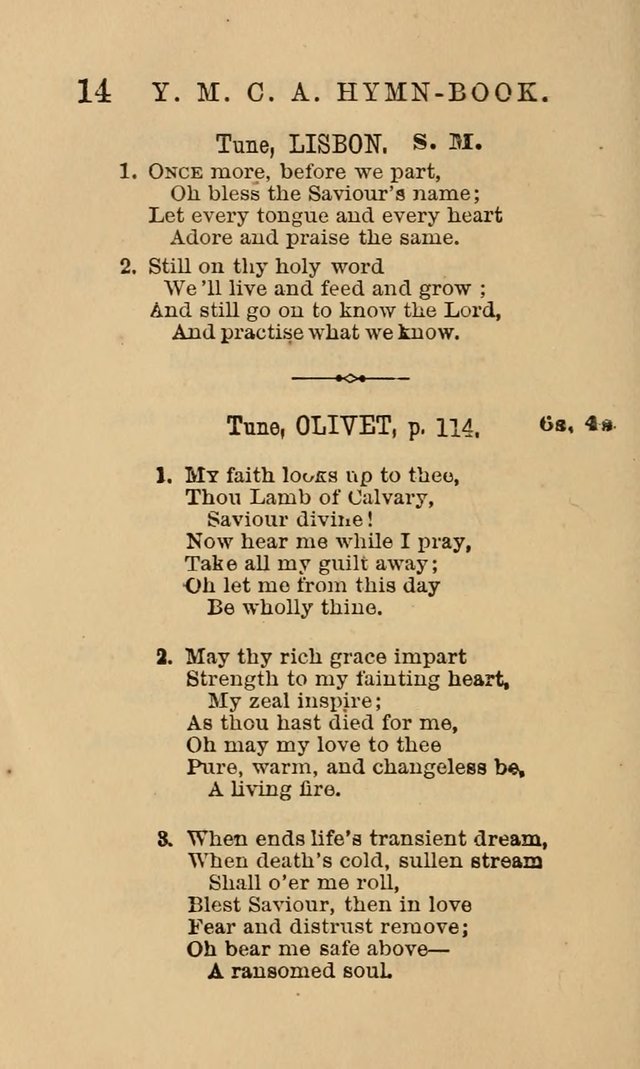 The Y. M. Christian Association Hymn-Book, with Tunes. page 14