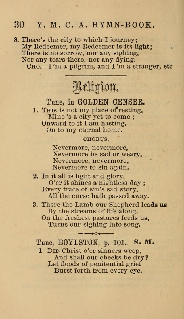 The Y. M. Christian Association Hymn-Book, with Tunes. page 30