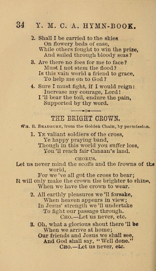 The Y. M. Christian Association Hymn-Book, with Tunes. page 34