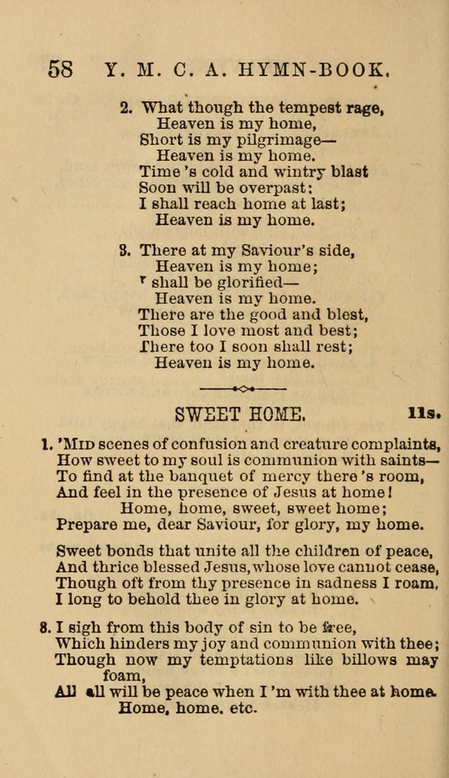 The Y. M. Christian Association Hymn-Book, with Tunes. page 58