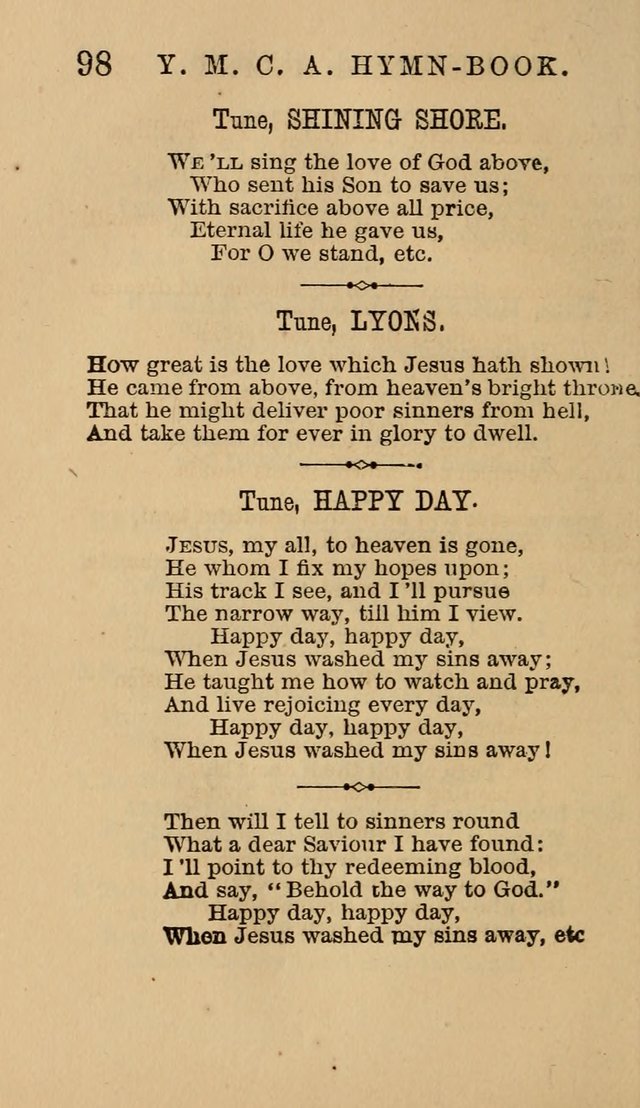 The Y. M. Christian Association Hymn-Book, with Tunes. page 98