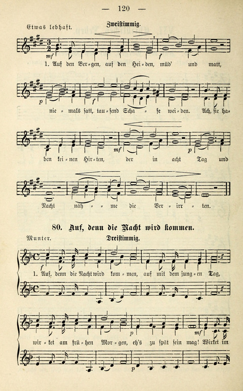 Zwei- und dreistimmige geistliche Lieder und Choräle: zum Gebrauch der Schwestern des Stuttgarter Diakonissenhauses, der Jungfrauen- und ähnlicher Vereine (2. Auflage) page 120
