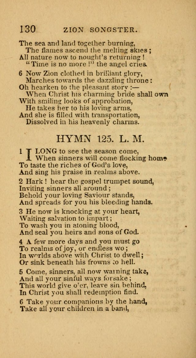 The Zion Songster: a Collection of Hymns and Spiritual Songs, generally sung at camp and prayer meetings, and in revivals of religion  (Rev. & corr.) page 133