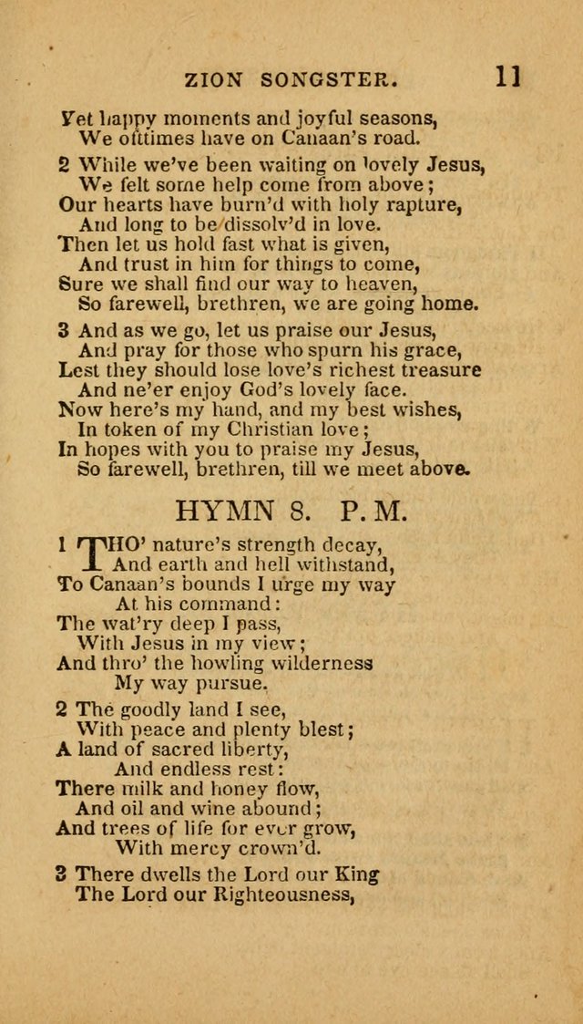 The Zion Songster: a Collection of Hymns and Spiritual Songs, generally sung at camp and prayer meetings, and in revivals of religion  (Rev. & corr.) page 14