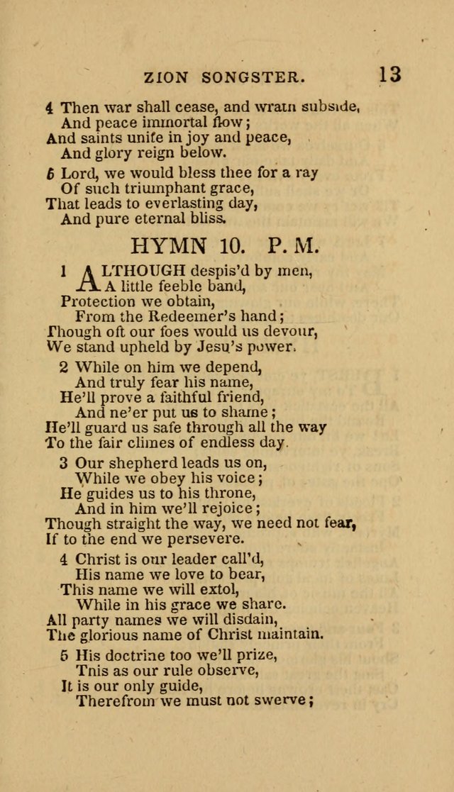 The Zion Songster: a Collection of Hymns and Spiritual Songs, Generally Sung at Camp and Prayer Meetings, and in Revivals or Religion  (95th ed.) page 20
