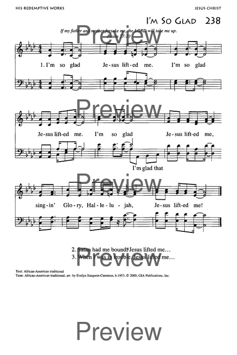 African American Heritage Hymnal page 335