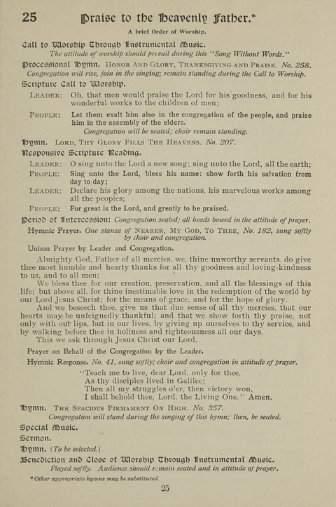 American Church and Church School Hymnal: a new religious educational hymnal page 25