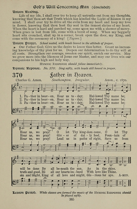 American Church and Church School Hymnal: a new religious educational hymnal page 365