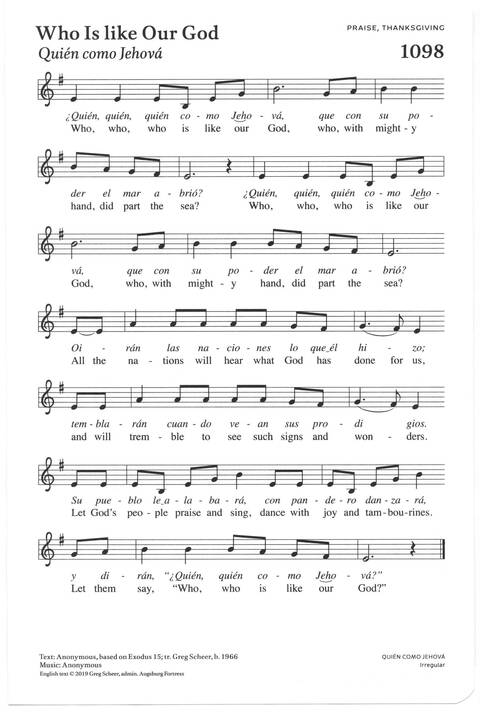 All Creation Sings: Evangelical Lutheran worship supplement page 272