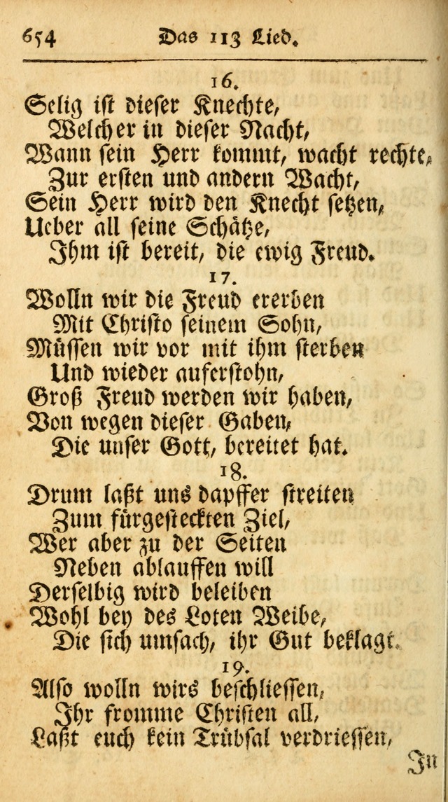 Ausbund, das ist Etliche Schöne Christliche Lieder wie sie in dem Gefängnüss zu Bassau in dem Schloß von den Schweitzer-Brüdern, und von anderen rechtgläubigen Christen hin und her gedichtet worden... page 654