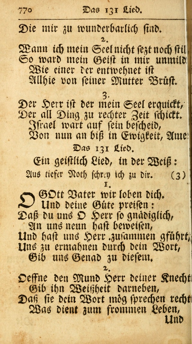 Ausbund, das ist Etliche Schöne Christliche Lieder wie sie in dem Gefängnüss zu Bassau in dem Schloß von den Schweitzer-Brüdern, und von anderen rechtgläubigen Christen hin und her gedichtet worden... page 770
