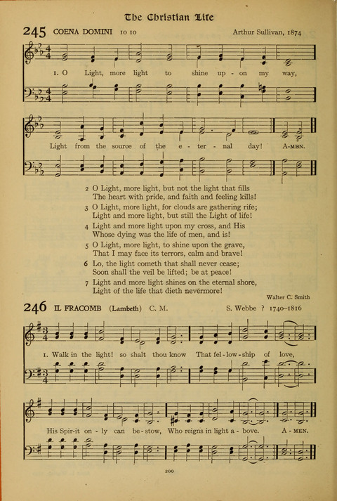 The American Hymnal for Chapel Service page 200