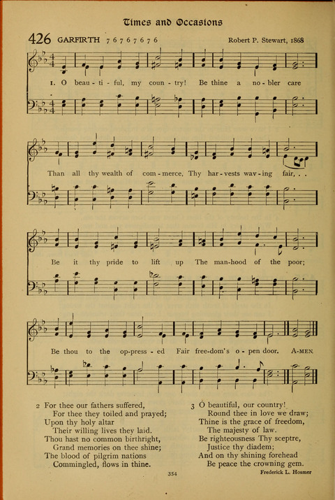 The American Hymnal for Chapel Service page 354
