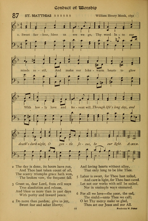 The American Hymnal for Chapel Service page 68