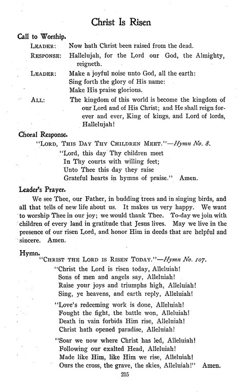 American Junior Church School Hymnal page 223