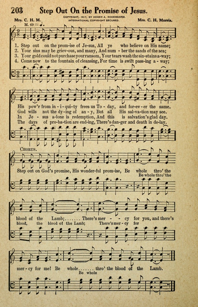 Awakening Songs for the Church, Sunday School and Evangelistic Services page 208