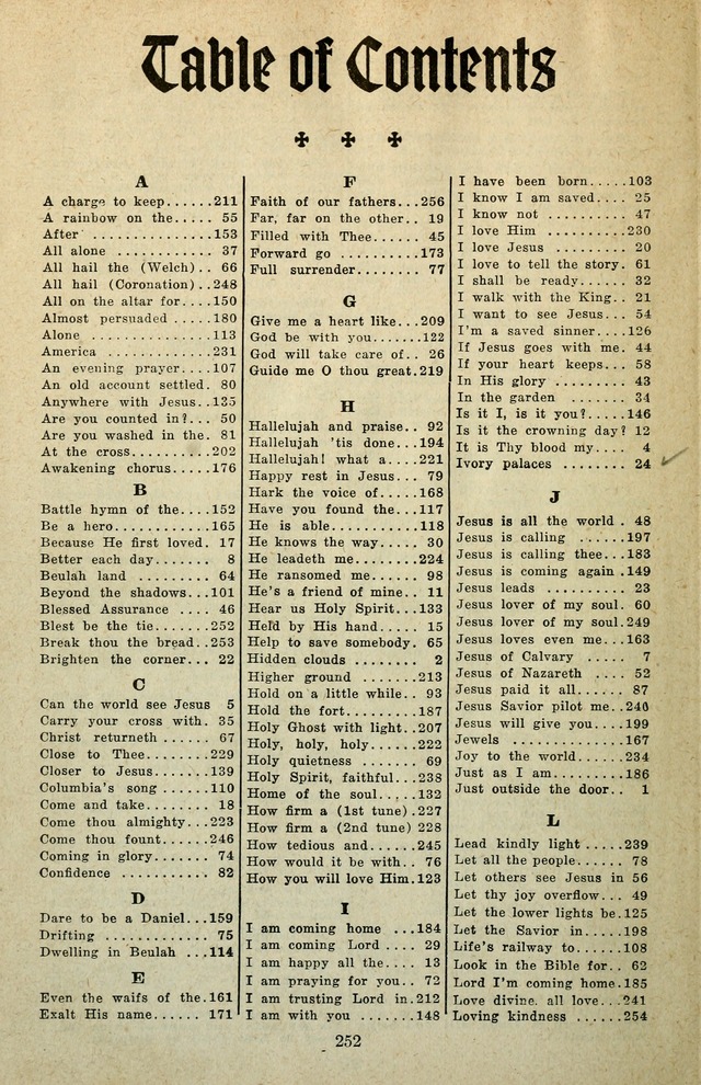 Awakening Songs for the Church, Sunday School and Evangelistic Services page 250