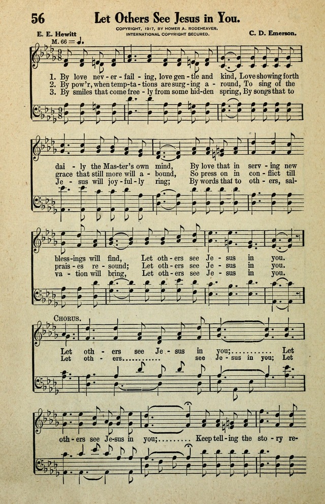 Awakening Songs for the Church, Sunday School and Evangelistic Services page 56