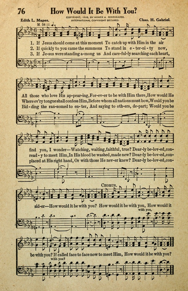 Awakening Songs for the Church, Sunday School and Evangelistic Services page 76