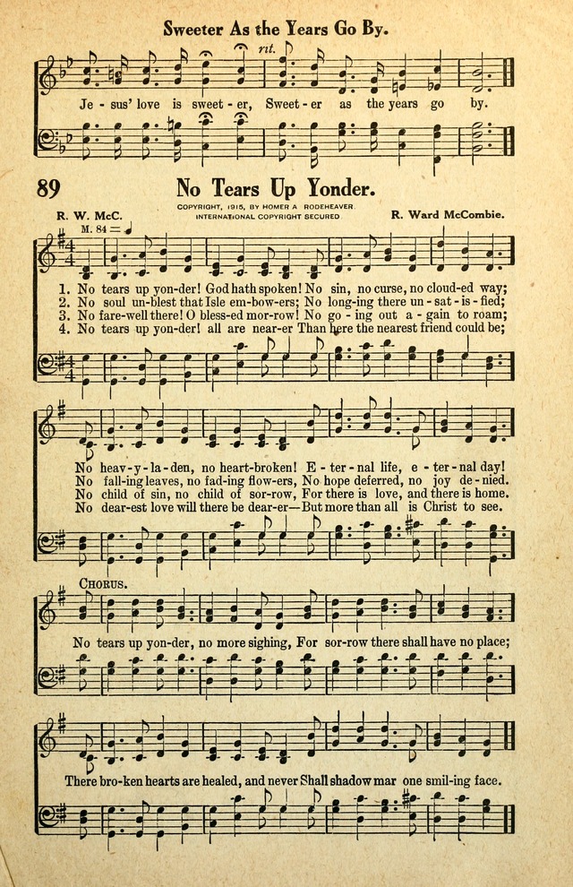 Awakening Songs for the Church, Sunday School and Evangelistic Services page 89