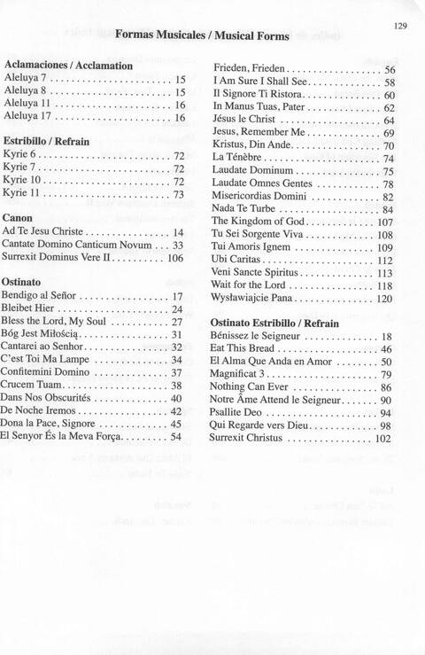 Bendigo al Señor: cánones, ostinatos, aclamacines y cantos de taizé page 129