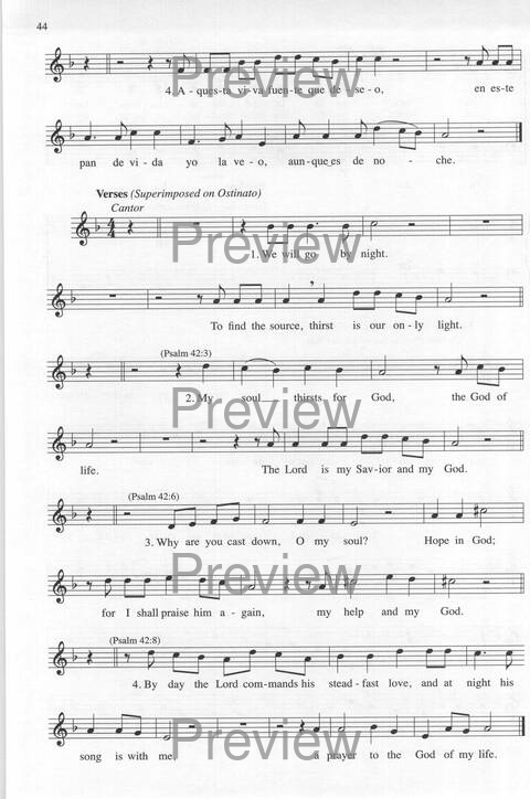 Bendigo al Señor: cánones, ostinatos, aclamacines y cantos de taizé page 44