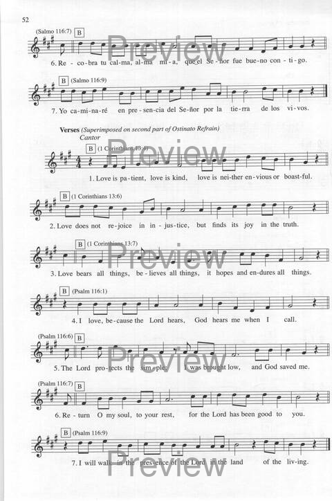 Bendigo al Señor: cánones, ostinatos, aclamacines y cantos de taizé page 52