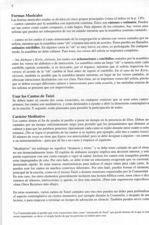 Bendigo al Señor: cánones, ostinatos, aclamacines y cantos de taizé page 6