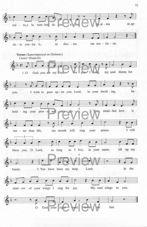 Bendigo al Señor: cánones, ostinatos, aclamacines y cantos de taizé page 71
