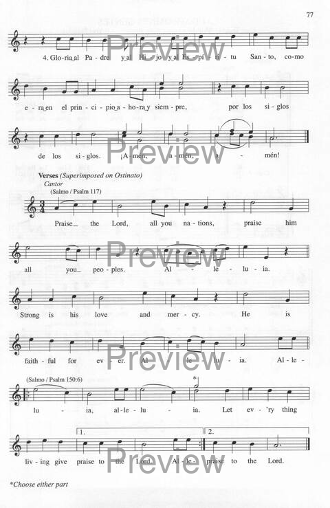 Bendigo al Señor: cánones, ostinatos, aclamacines y cantos de taizé page 77