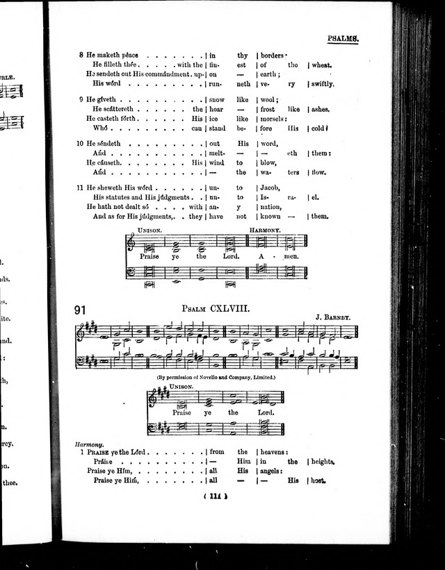 The Baptist Church Hymnal: chants and anthems with music page 114