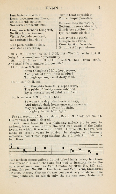 The Book of Common Praise: being the Hymn Book of the Church of England in Canada. Annotated edition page 7