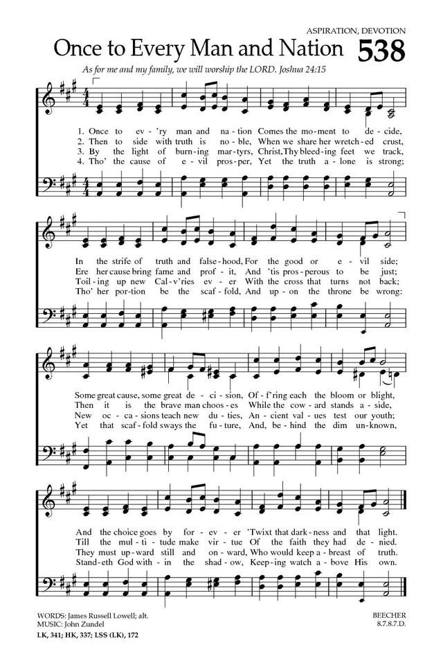 Baptist Hymnal 2008 page 744