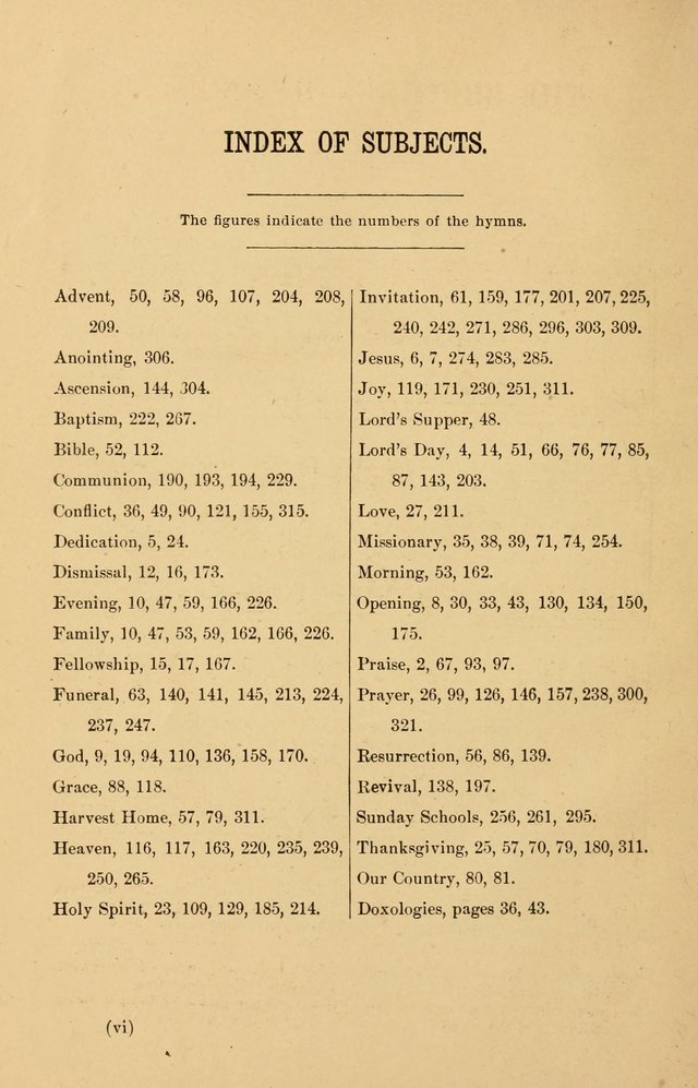 The Brethren Hymnody: with tunes for the sanctuary, Sunday-school, prayer meeting and home circle page 6