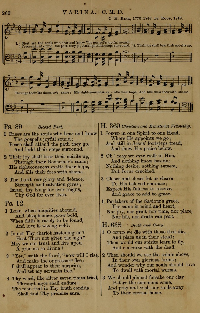 Book of Hymns and Tunes, comprising the psalms and hymns for the worship of God, approved by the general assembly of 1866, arranged with appropriate tunes... by authority of the assembly of 1873 page 198