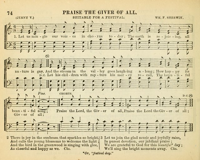 Bright Jewels for the Sunday School: a new collection of Sunday School songs written expressly for this work, many of which are the latest compositions of William B. Bradbury... page 79