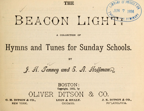 The Beacon Light: a collection of Hymns and Tunes for Sunday School page 1