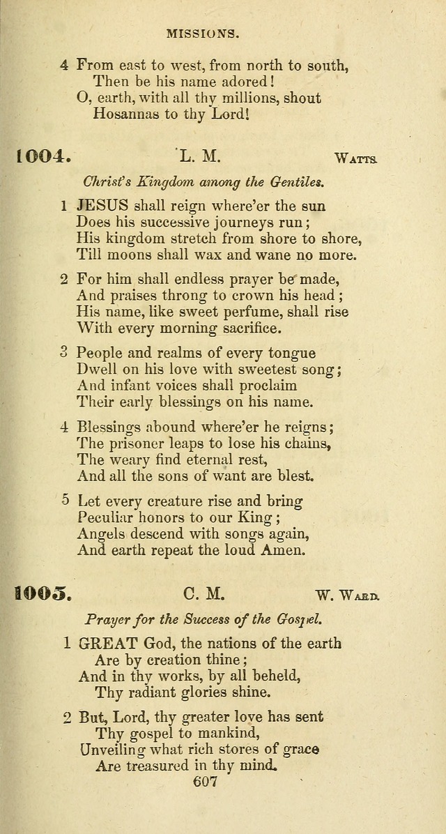 The Baptist Psalmody: a selection of hymns for the worship of God page 607