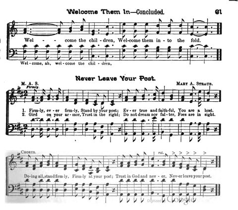 Beautiful Songs; a new and choice collection of songs for the sunday school. Also, a responsive service for each month in the year page 61