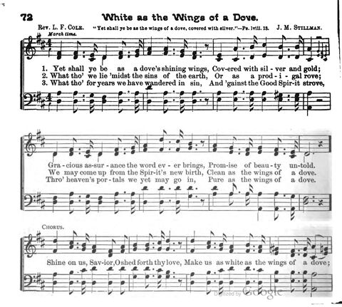 Beautiful Songs; a new and choice collection of songs for the sunday school. Also, a responsive service for each month in the year page 72