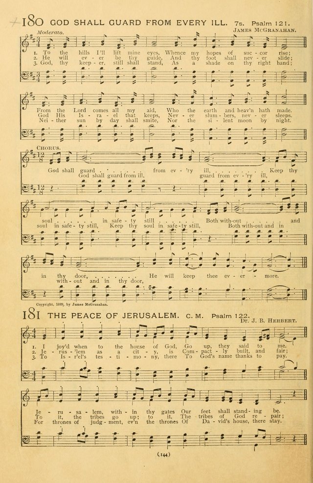 Bible Songs: consisting of selections from the Psalms set to music suitable for Sabbath Schools, prayer meetings, etc. page 144