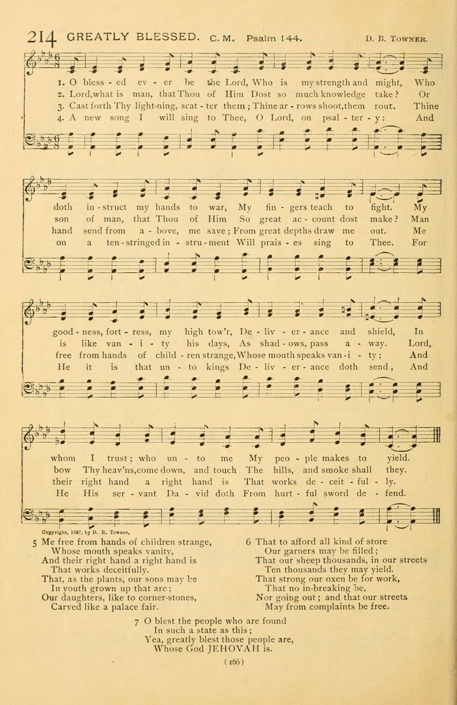 Bible Songs: consisting of selections from the Psalms set to music suitable for Sabbath Schools, prayer meetings, etc. page 166