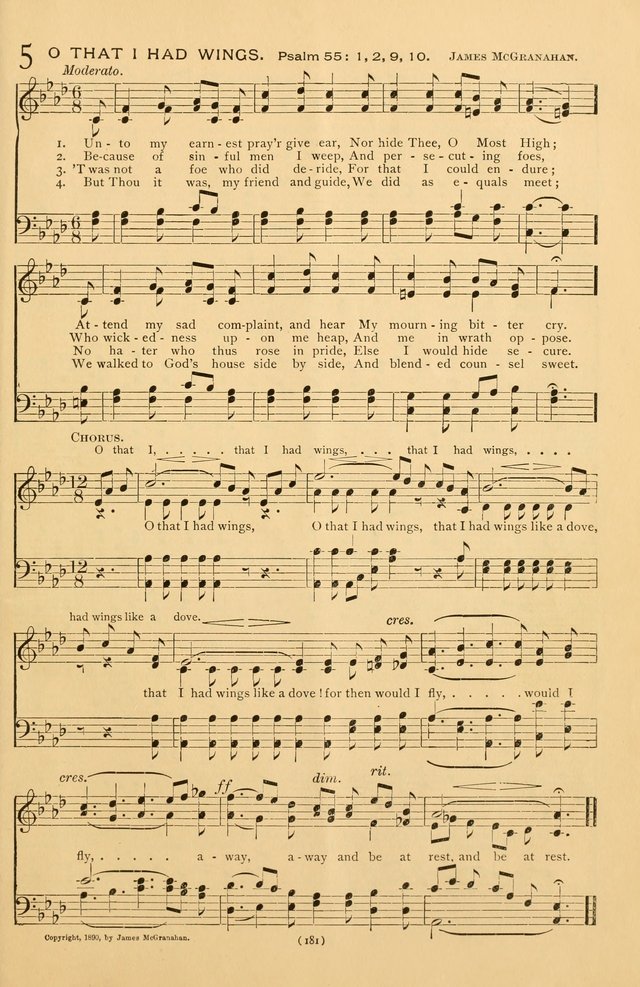 Bible Songs: consisting of selections from the Psalms set to music suitable for Sabbath Schools, prayer meetings, etc. page 181