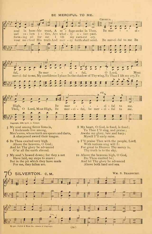 Bible Songs: consisting of selections from the Psalms set to music suitable for Sabbath Schools, prayer meetings, etc. page 61